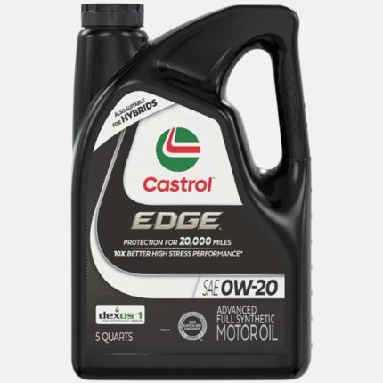 Castrol Edge 0W-20 Advanced Full Synthetic Motor Oil, 5 Quarts